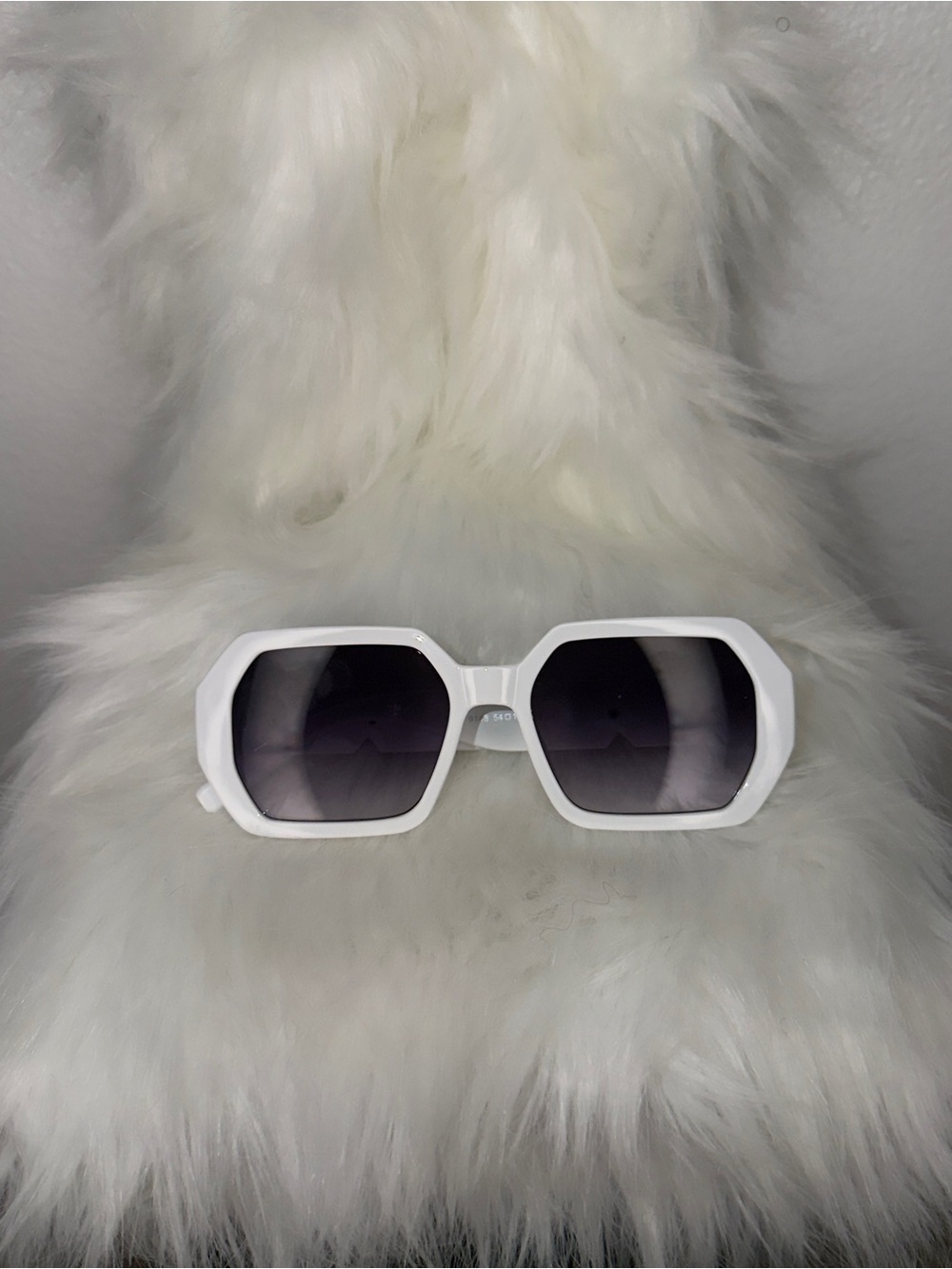 White Geometric Frame Sunglasses - Women Accessories